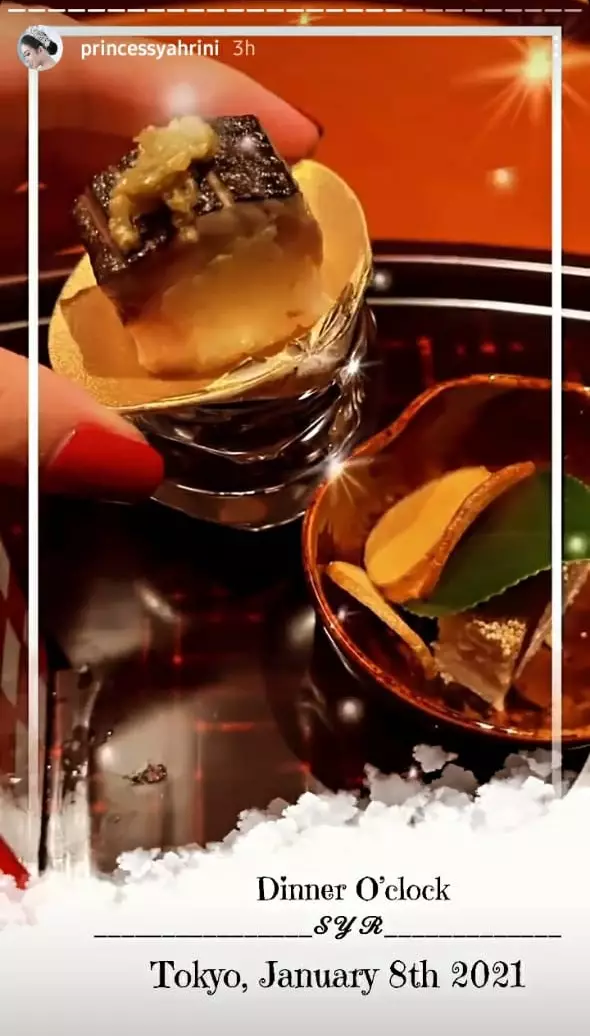 private dinner Syahrini © Instagram private dinner Syahrini © Instagram