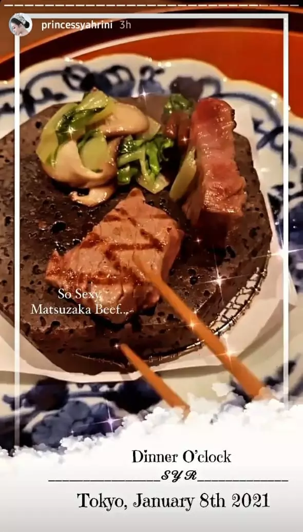 private dinner Syahrini © Instagram private dinner Syahrini © Instagram