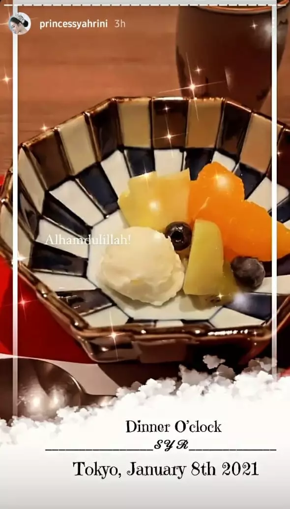 private dinner Syahrini © Instagram private dinner Syahrini © Instagram