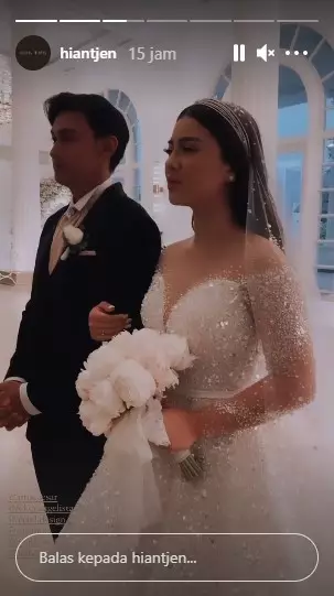 Momen resepsi Felicya dan Hito © Instagram