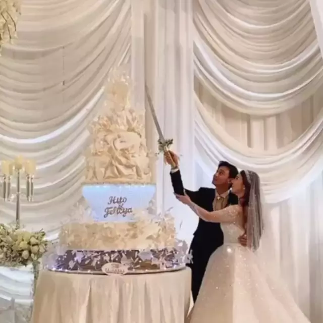 Momen resepsi Felicya dan Hito © Instagram