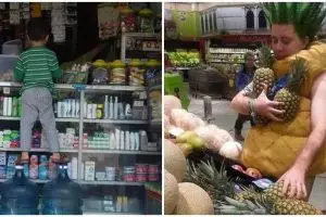 10 Potret lucu orang saat di tempat belanja, ada-ada saja