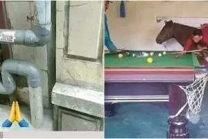 10 Foto lucu 'kalau bisa susah kenapa harus gampang', bikin geregetan