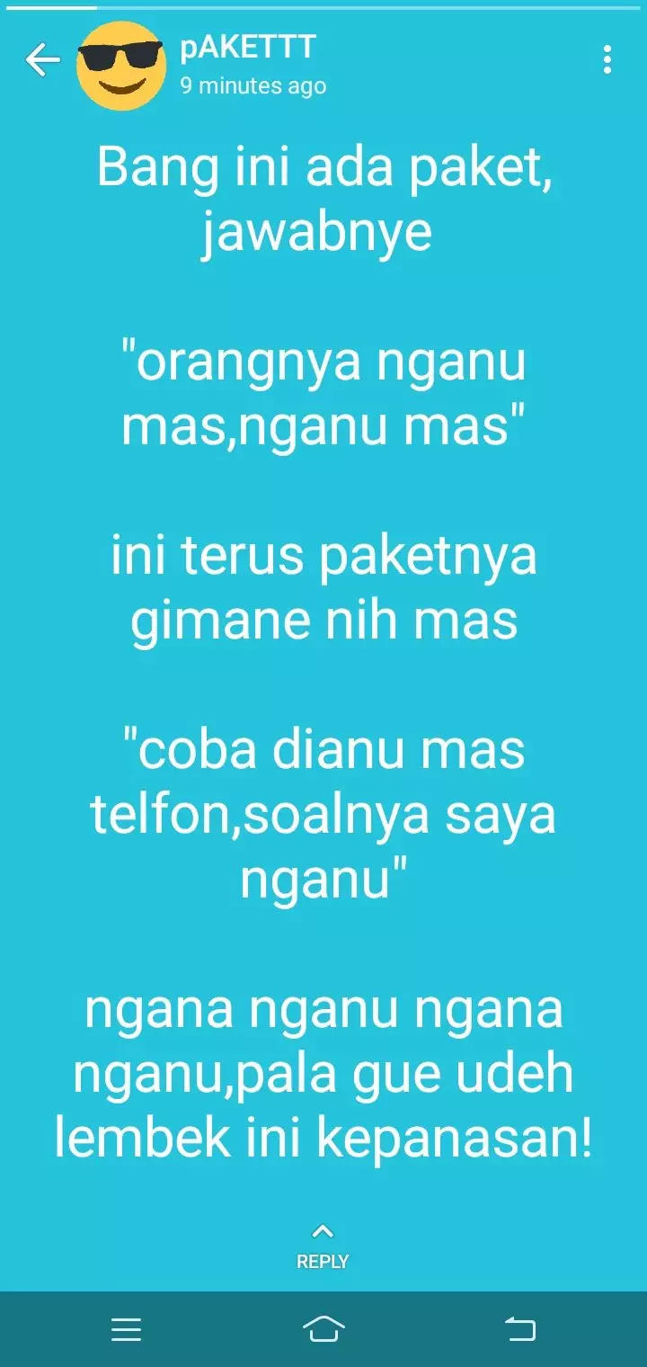 status lucu kurir © Twitter