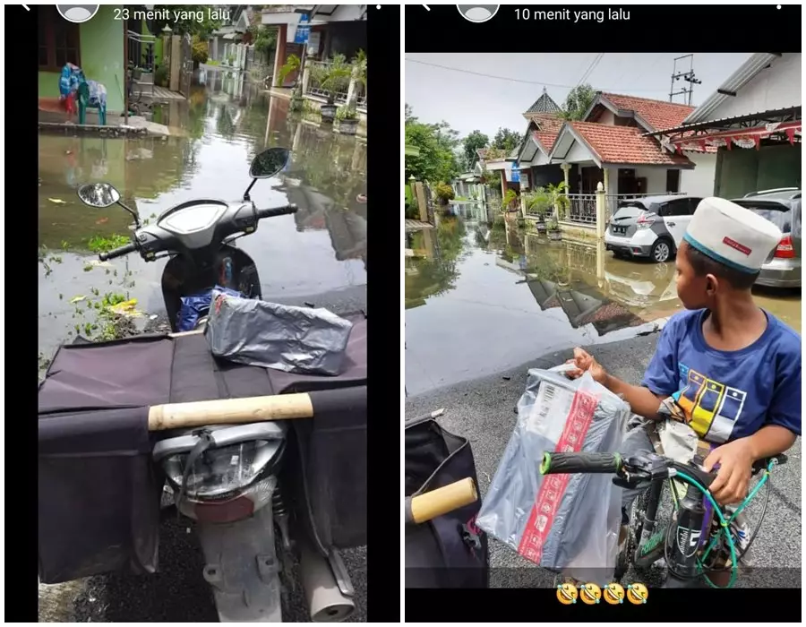 status lucu kurir © Twitter