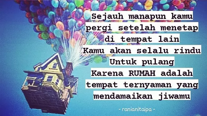 kata caption keindahan rumah ©Instagram