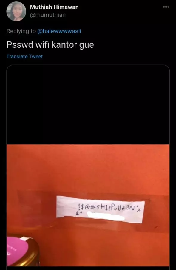 Password Wifi bikin salah paham © Twitter Password Wifi bikin salah paham © Twitter