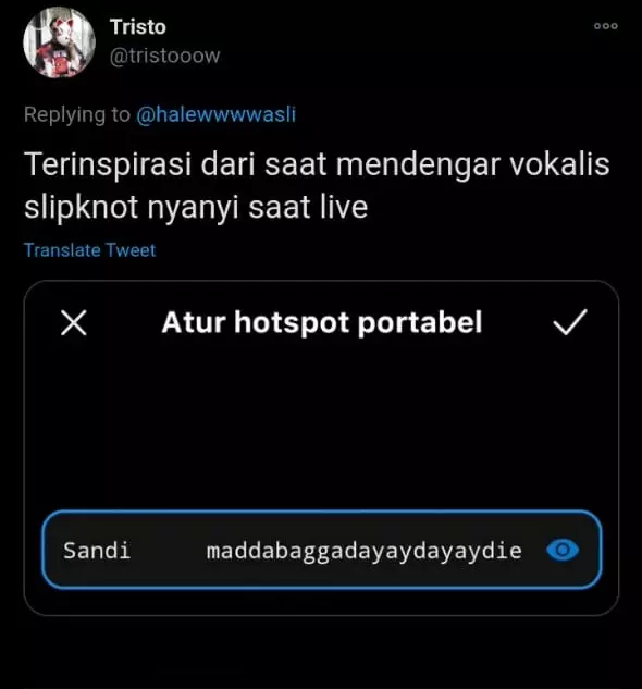 Password Wifi bikin salah paham © Twitter Password Wifi bikin salah paham © Twitter
