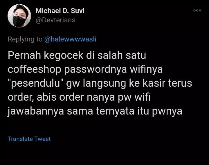 Password Wifi bikin salah paham © Twitter Password Wifi bikin salah paham © Twitter