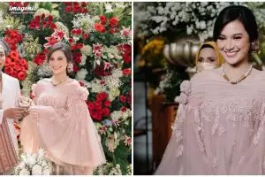 10 Potret gaun pernikahan Indah & Arie Kriting, karya Didiet Maulana