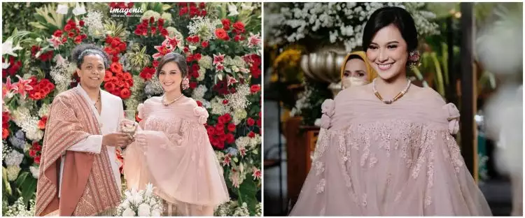 10 Potret gaun pernikahan Indah & Arie Kriting, karya Didiet Maulana