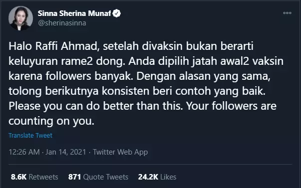 Sherina semprot Raffi Ahmad Berbagai sumber Sherina semprot Raffi Ahmad Berbagai sumber