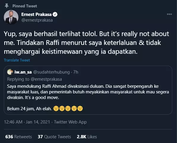 Sherina semprot Raffi Ahmad Twitter Sherina semprot Raffi Ahmad Twitter