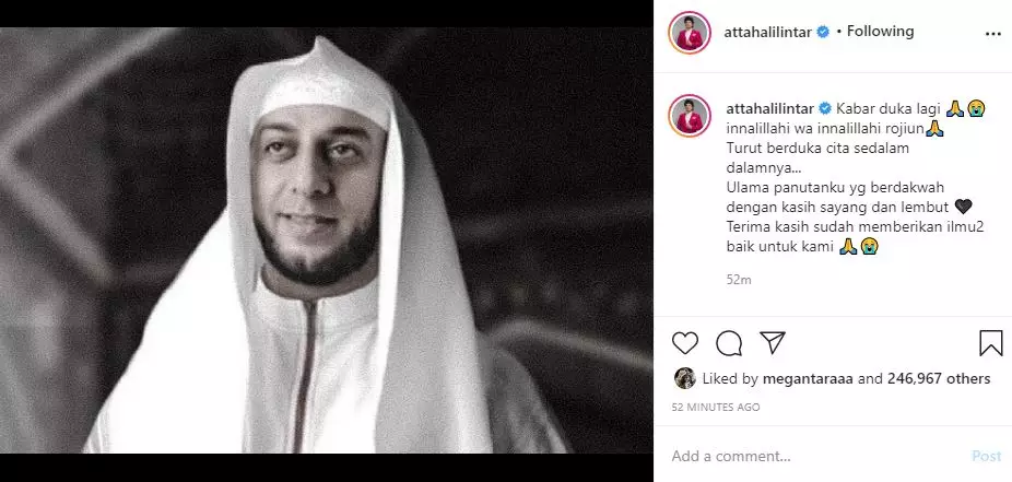 Ungkapan duka seleb untuk Syekh Ali Jabar © 2021 brilio.net Ungkapan duka seleb untuk Syekh Ali Jabar © 2021 brilio.net