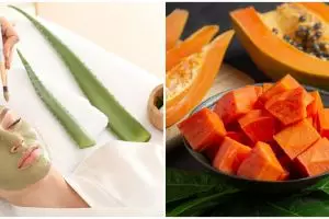 4 Cara membuat masker lidah buaya & pepaya, bisa cerahkan kulit