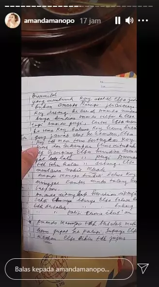Amanda Manopo dapat surat © Instagram