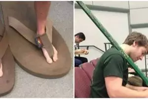 10 Aksi nyeleneh pakai barang super besar ini bikin melongo