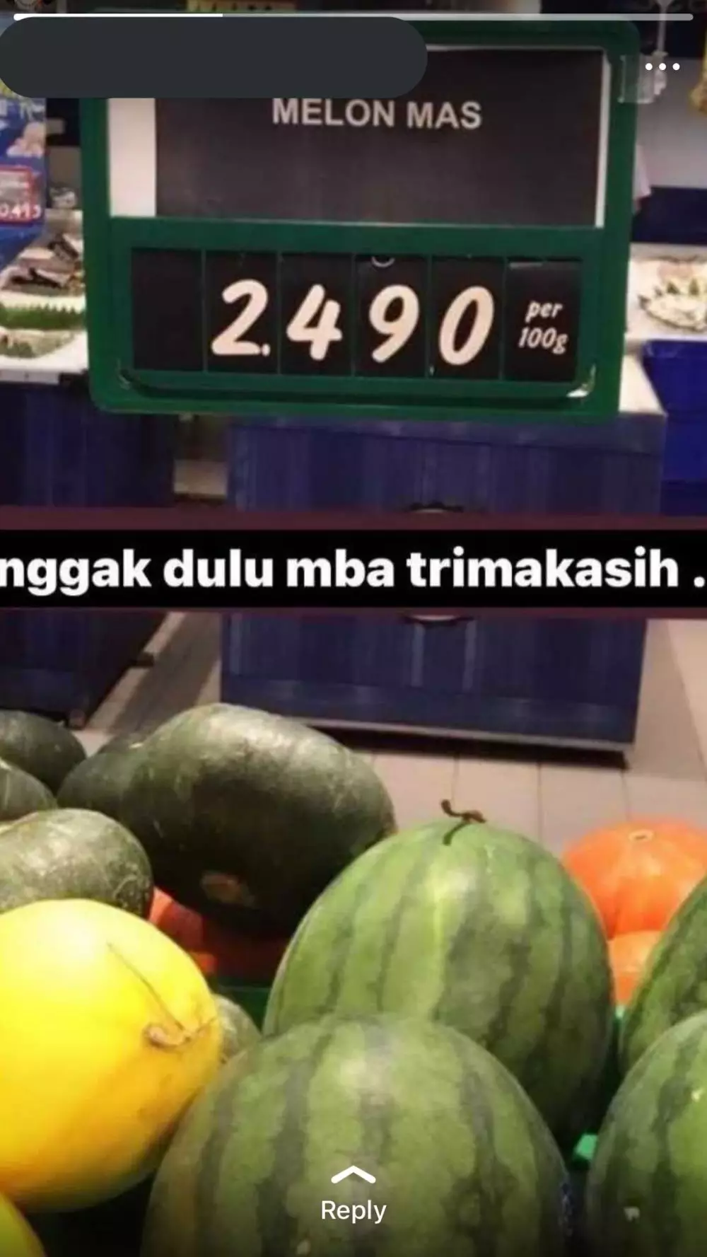 Status WA pamer makanan © Twitter Status WA pamer makanan © Twitter