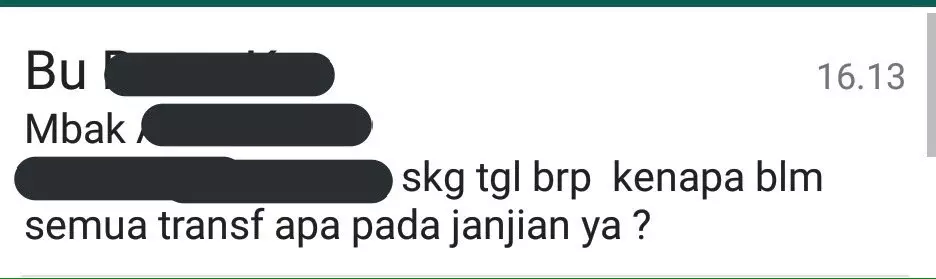 Chat tanya dari ibu kos © Twitter Chat tanya dari ibu kos © Twitter