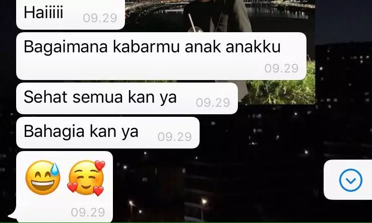 Chat tanya dari ibu kos © Twitter Chat tanya dari ibu kos © Twitter