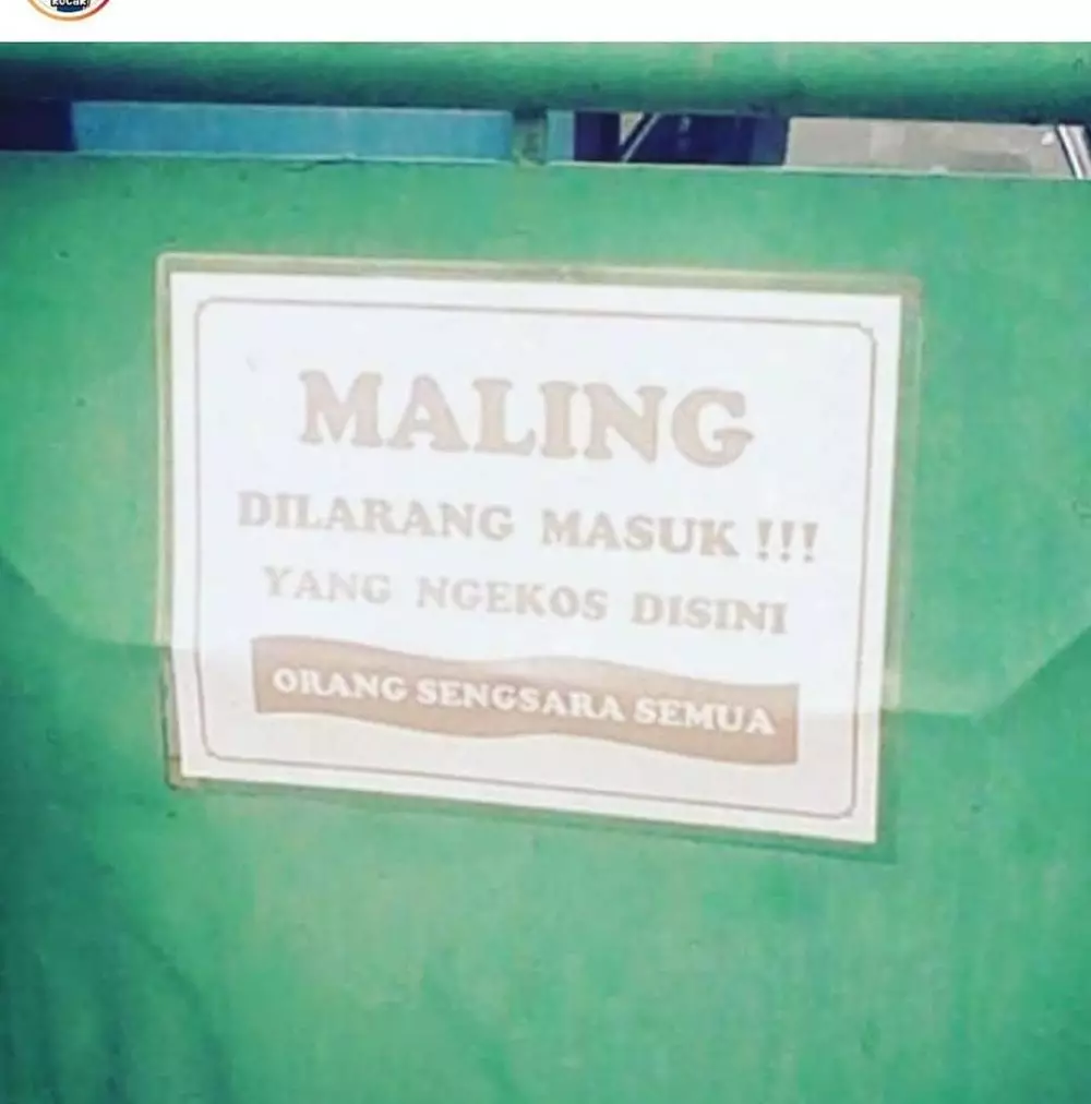 tulisan di pagar lucu © 2021 brilio.net