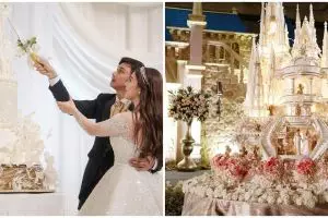 Potret kue pernikahan 10 seleb, punya Nabila Syakieb bertabur kristal