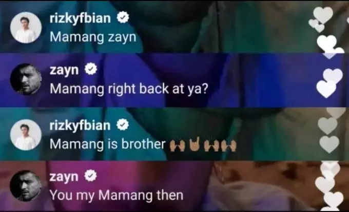 Rizky Febian jadi mamang Zayn Malik © Istimewa