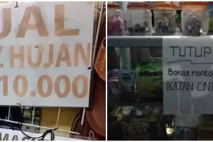 11 Pengumuman lucu di warung kelontong, bikin pembeli nyengir kuda