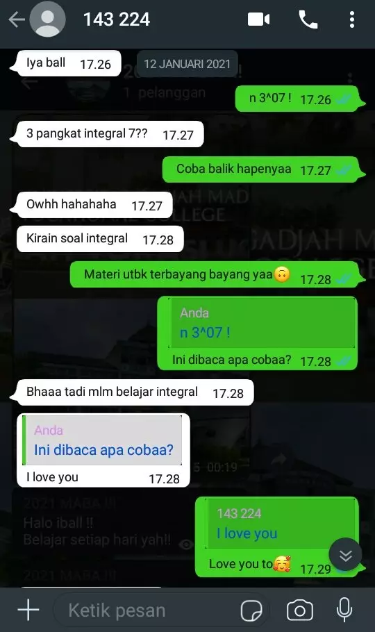Balasan chat gombalin pacar © berbagai sumber