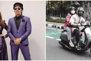 7 Potret mesra Atta Halilintar & Aurel Hermansyah naik vespa bareng