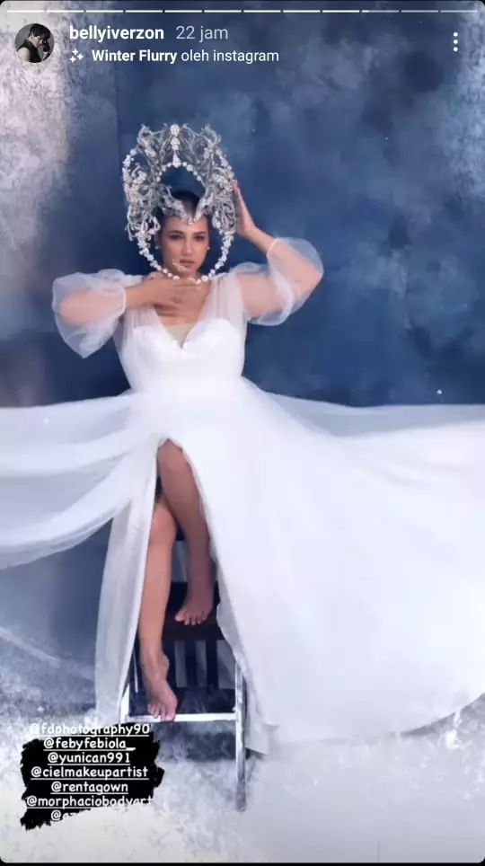 Pemotretan Feby kepala plontos © Instagram Pemotretan Feby kepala plontos © Instagram