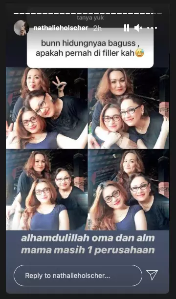 Nathalie Holscher dan ibundanya Instagram