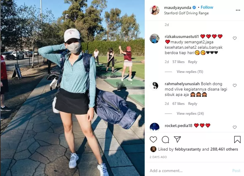 Cerita Maudy Ayunda kembali ke California © Instagram