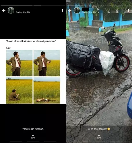 Curhatan kurir di status WA © Twitter Curhatan kurir di status WA © Twitter