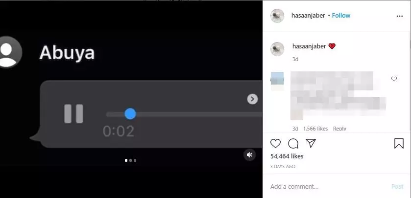 pesan suara syekh ali jaber © Instagram