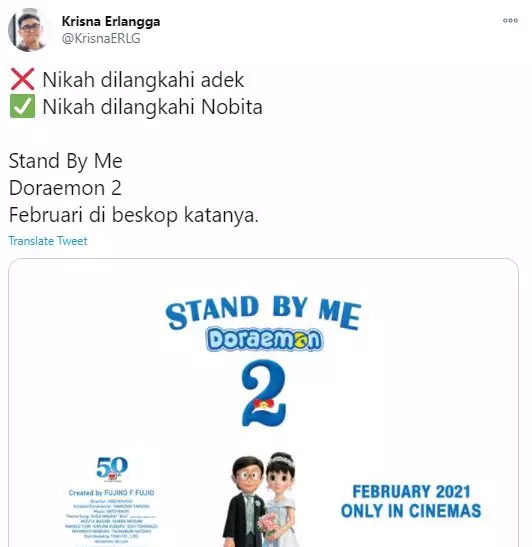 cuitan lucu warganet nobita nikah © Twitter cuitan lucu warganet nobita nikah © Twitter