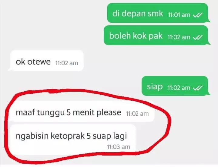 alasan lucu tunggu ojek online © berbagai sumber alasan lucu tunggu ojek online © berbagai sumber