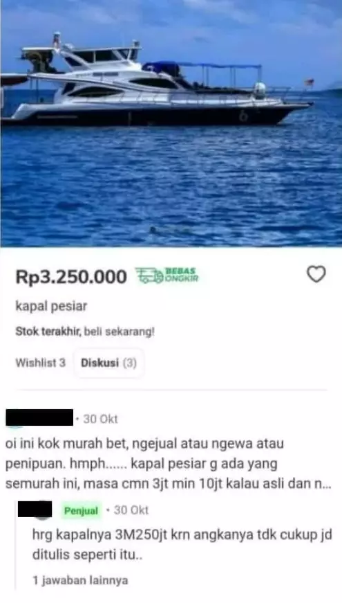 Tanya jawab olshop kuras kesabaran © Twitter