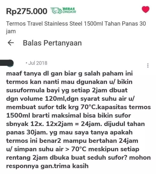 Tanya jawab olshop kuras kesabaran © Twitter