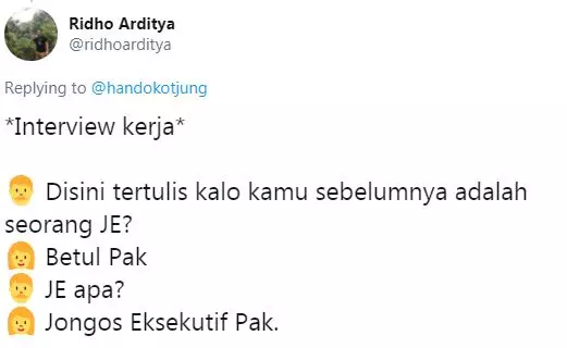 Obrolan lucu interview bikin senyum kecut © 2021 berbagai sumber