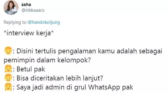 Obrolan lucu interview bikin senyum kecut © 2021 berbagai sumber