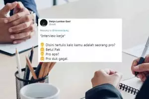 10 Obrolan imajiner interview kerja ini ujungnya bikin senyum kecut