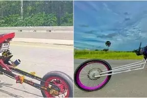 10 Modifikasi motor jadi panjang banget, bikin gagal paham