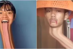 10 Potret absurd pakai filter Time Warp Waterfall di TikTok, kocak