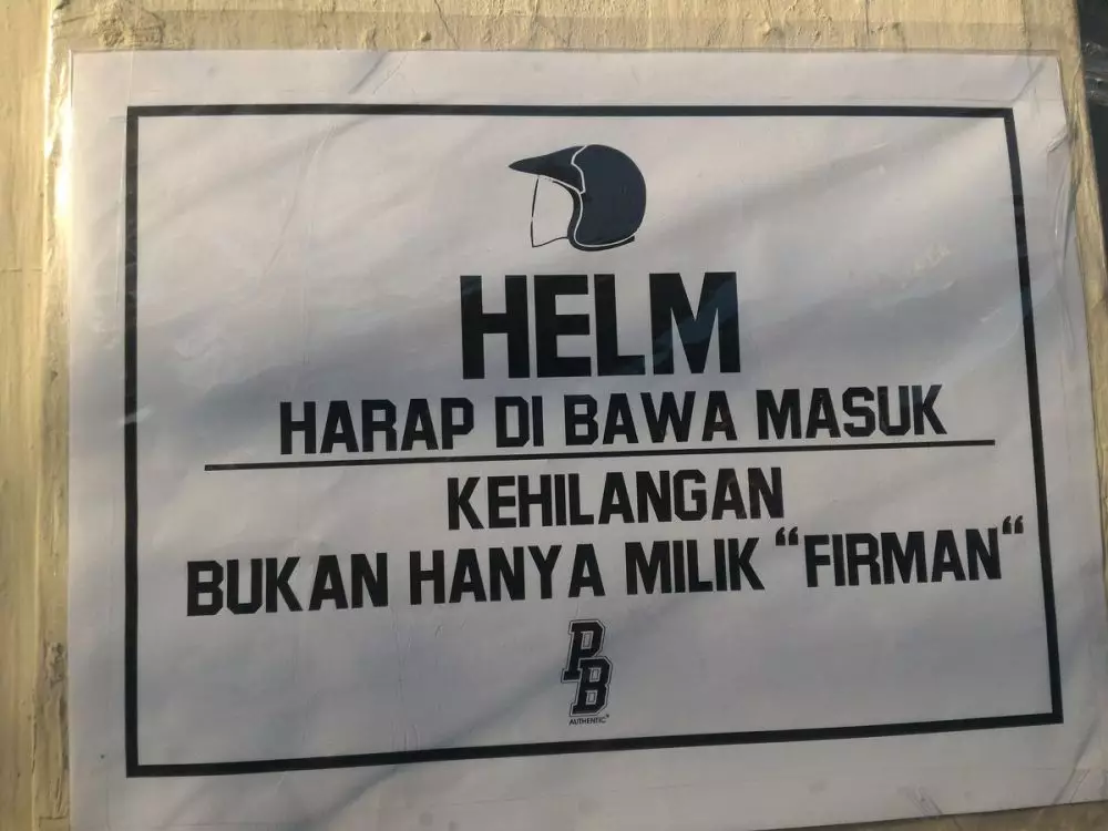 peringatan kocak helm dibawa masuk Berbagai sumber peringatan kocak helm dibawa masuk Berbagai sumber