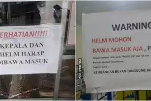 12 Imbauan bawa masuk helm ini nyelenehnya bikin pengendara nyengir