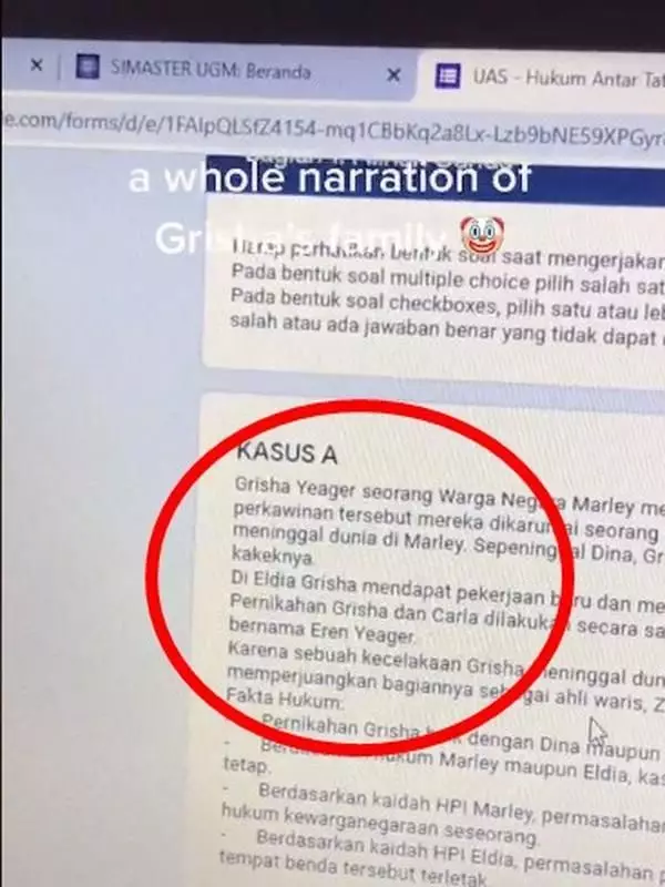 Soal ujian anime © berbagai sumber