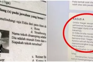 10 Soal ujian pakai nama karakter anime ini bikin murid senyum