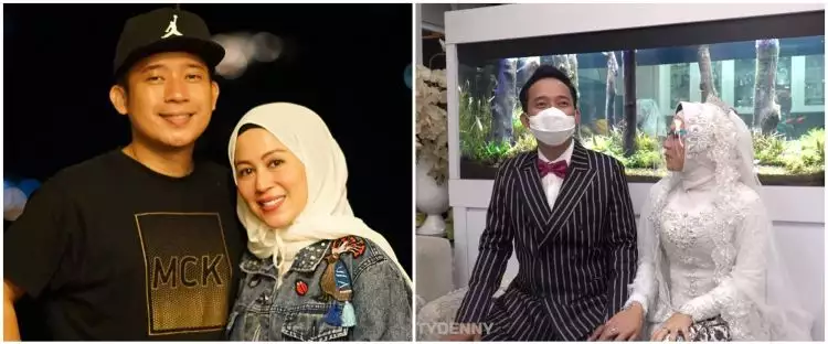 8 Momen ultah pernikahan Denny Cagur & Shanty, bak pengantin baru