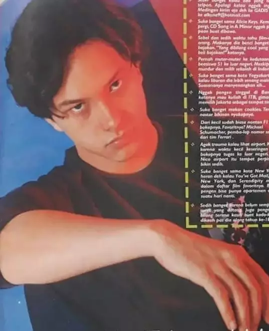 Nicholas Saputra majalah jadul © Instagram